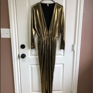 Gold metallic jumpsuit